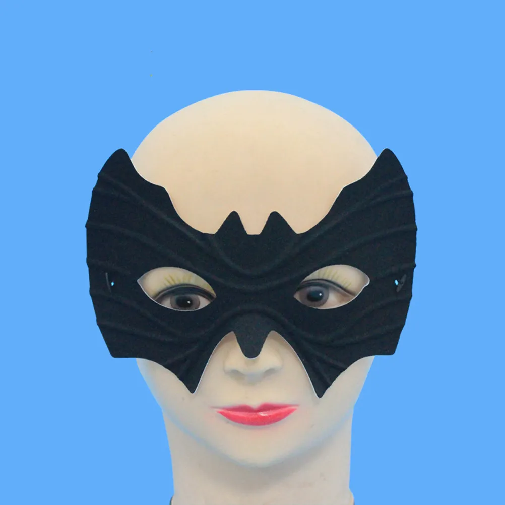 6 pcs Bat Mask Half Face Scary Halloween Party Decoration Props Creative Supplies For Cosplay Bar Performance Play Pretend