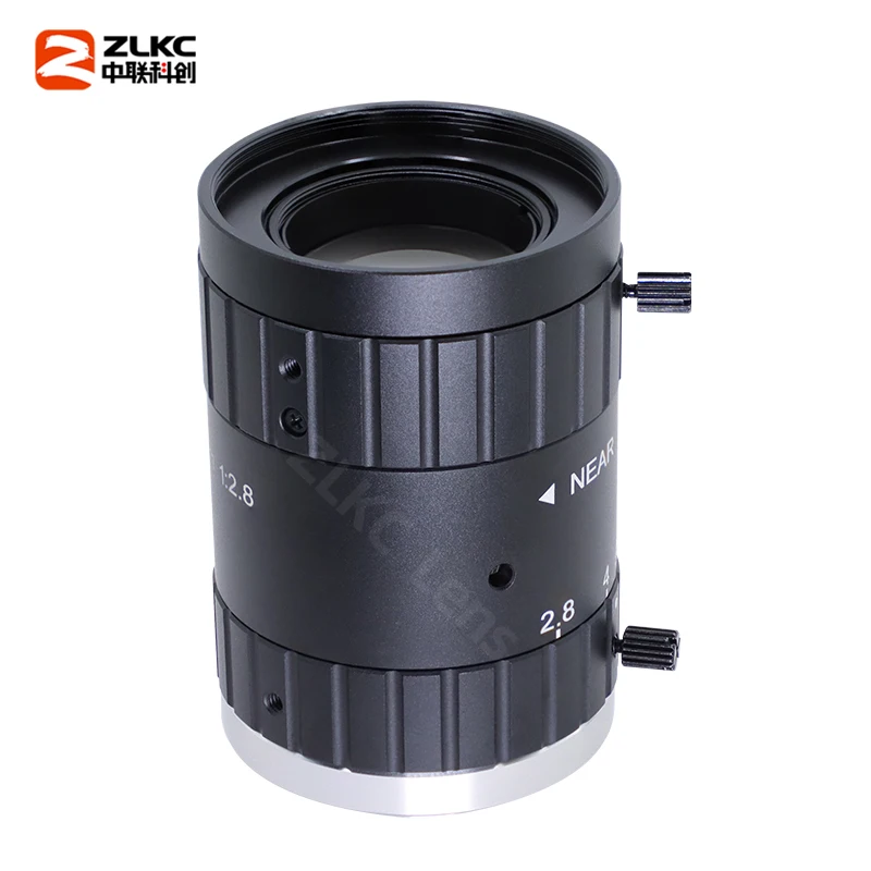 50mm Optice Lens F2.8 C Mount Lens 2/3'' CMOS Sensor Lens 5MP Fixed Focus Low Distortion Machine Vision Industrial Cameras