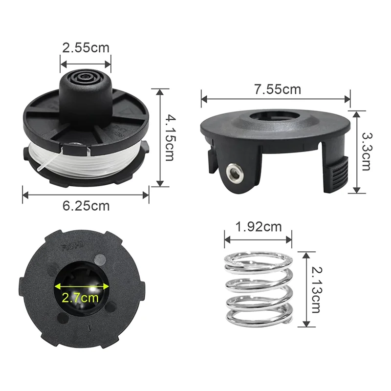 Carretes de hilo B45C para cortadora de césped para 196146-9 195858-1 con cubierta y resorte