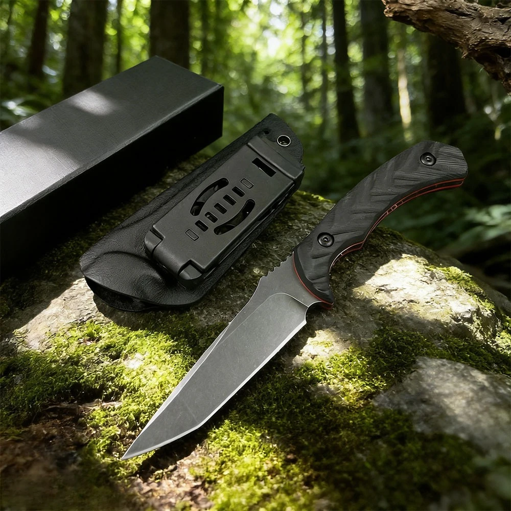 

Портативный охотничий боевой нож для выживания на открытом воздухе, боевой нож для приключений в джунглях, инструмент с лезвием D2, EDC, прямой нож для кемпинга на открытом воздухе