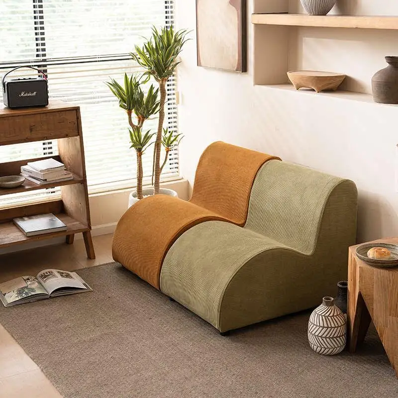 Caterpillar lazy sofa single chair, family bedroom balcony reclining and sleeping module sofa combination