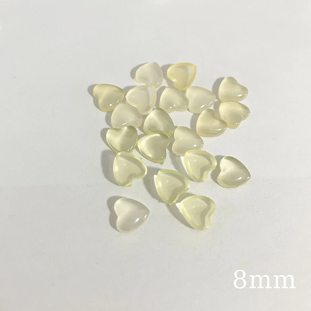 7style ハートネイルオーナメント 多用途キラキラハート型レジンネイルアクセサリー シルバーゴールドハートリベット ネイル飾り 404art