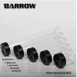 Barrow 50mm Diameter Acrylic Cylindrical Tanks Transparent Wall 60/90/140/190/240mm Length Water Cooling Reservoir