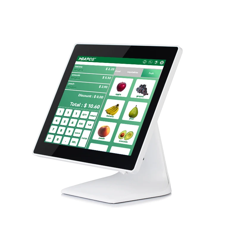 Pos System 15 Inch Capacitive Touch Screen Cash Register Pos Machine All In One For Restaurant Retail  Pos System With VFD