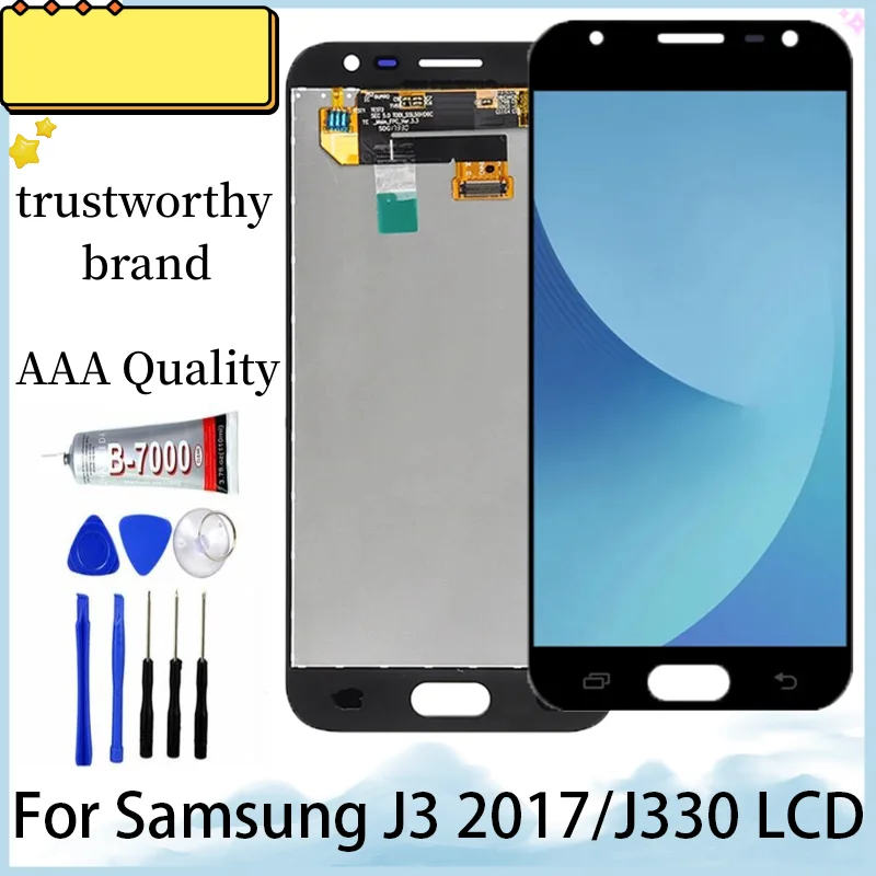 Display testato da 5.0 ''per Samsung J3 2017 J330 J330FN SM-J330FN J330DS Display LCD Touch Screen Digitizer Assembly