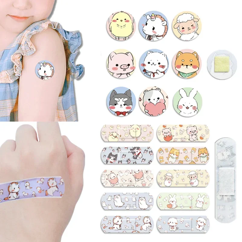 

120pcs/set Round Cartoon Band Aid Wound Dressing Patch Tape Strips Kawaii Plaster for Children Kids Adhesive Bandages Woundplast