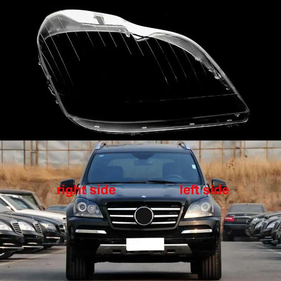 

For Benz GL W164 GL350 GL450 2006-2011 Headlamp Transparent Mask Cover Headlight Shell Plexiglass Replace Original Lens