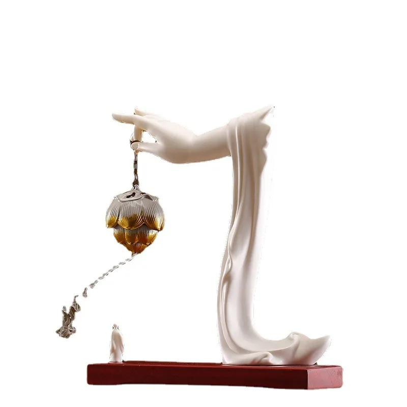 

incense burner ornament Chinese Zen lamp circle creative home desktop decoration incense burner opening housewarming gift