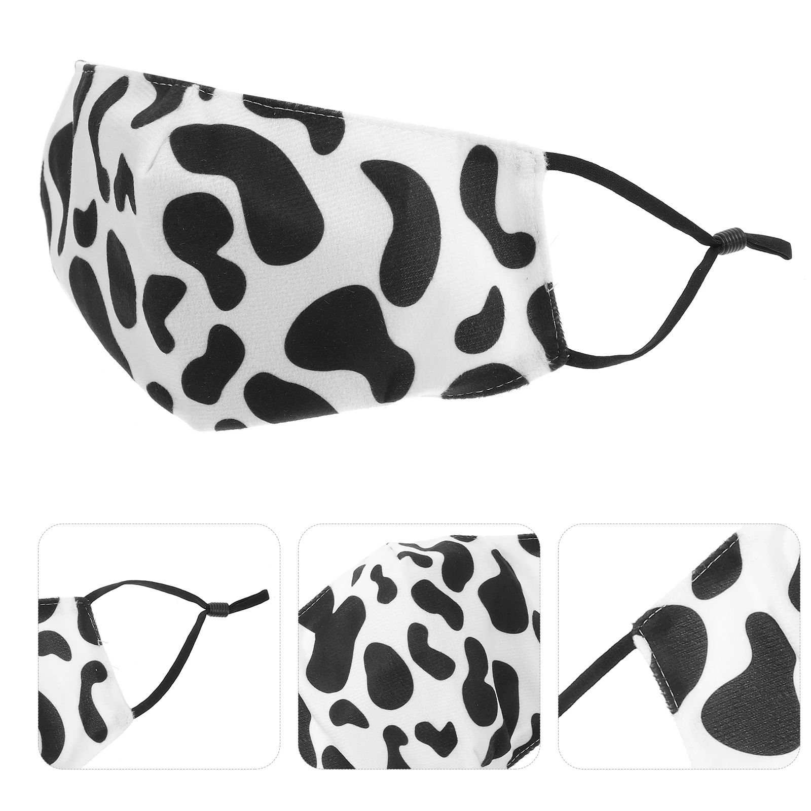 Cow Pattern Mask Breathable Cotton Protective Dust Proof Mouth Cover Fashionable Face Mask For Adult Daily Use Anti Pollution