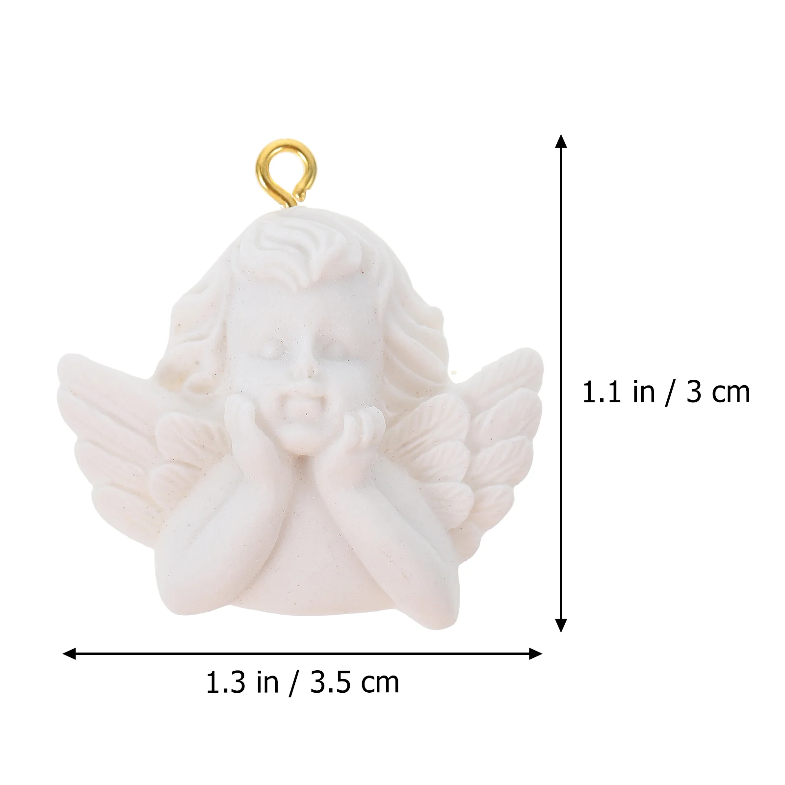 12 Pcs Ornaments Winged Angel Statue Christmas Decorations Stationery Accessories Resin