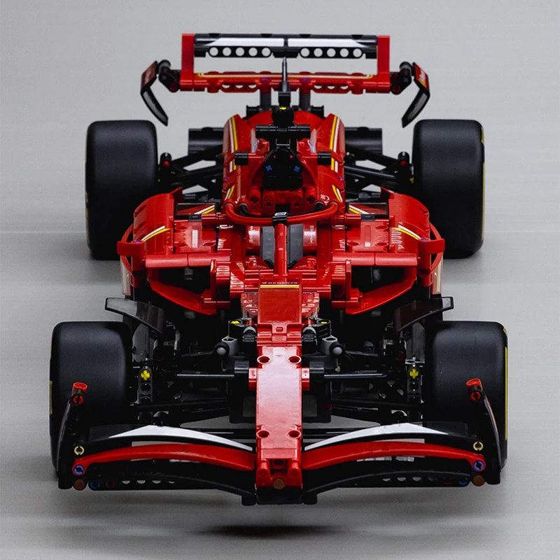 1361PCS Technical 1:8 Red SF-24 Racing Car Building Blocks Set MOC Formula Race Car Model Assembly Toy Birthday Gift for Boys