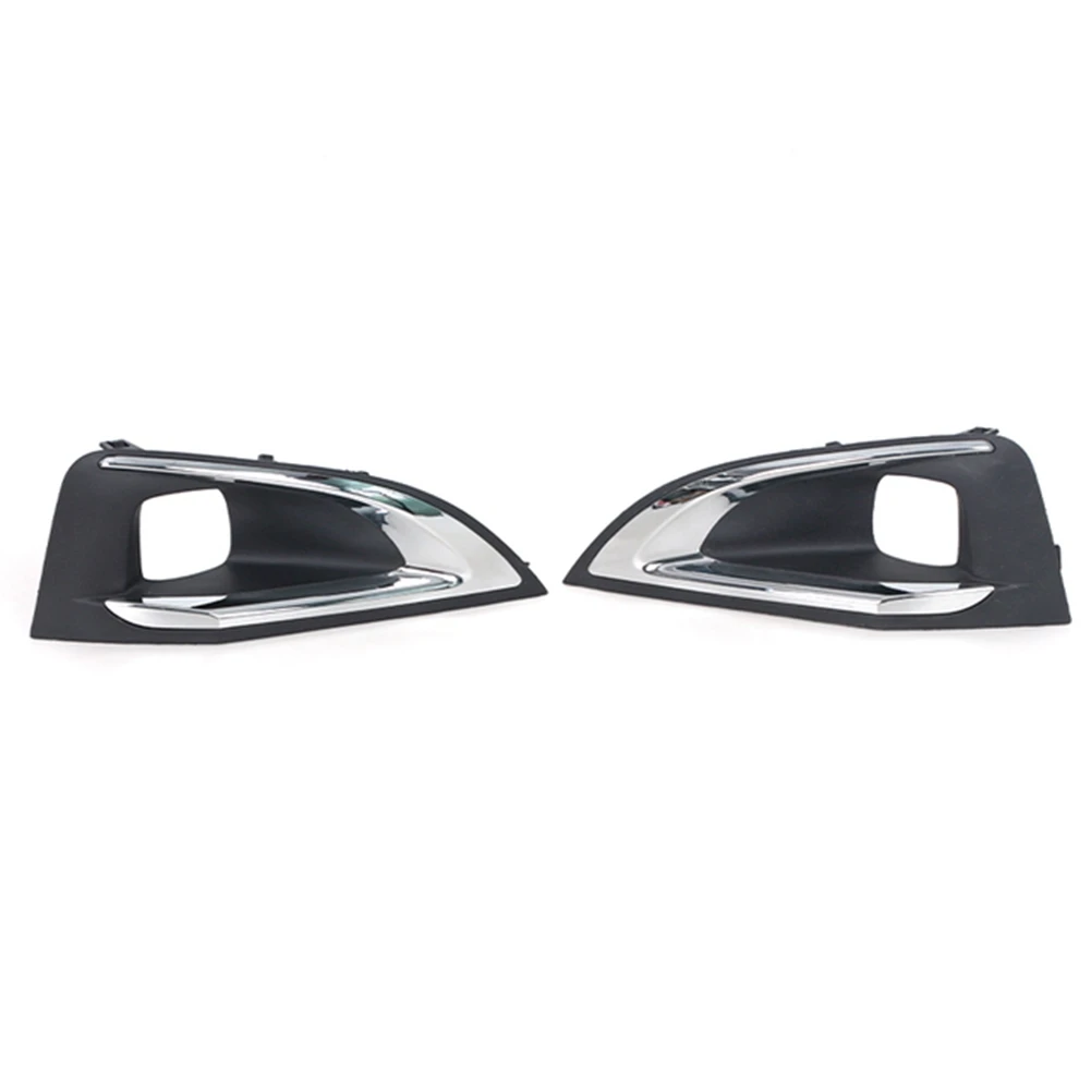 1Pair Car Front Bumper Lower Grille Fog Lamp Cover No Sensor Hole Fog Light Cover Trims for Peugeot 4008 5008 GT