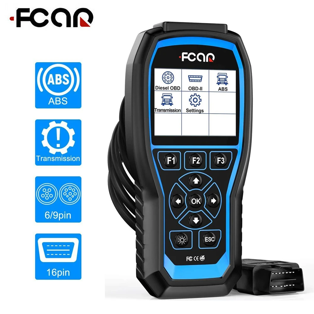 FCAR F507 All System Diesel Heavy Duty Truck Scanner OBD Diagnostic ABS Transmission Reset Car & Truck Diagnostic Code Reader