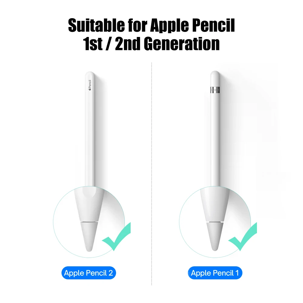 Замена металлических наконечников для Apple Pencil 1-го 2-го поколения, стилус для iPad, прозрачный наконечник 4,0, двухслойная ручка для сенсорного