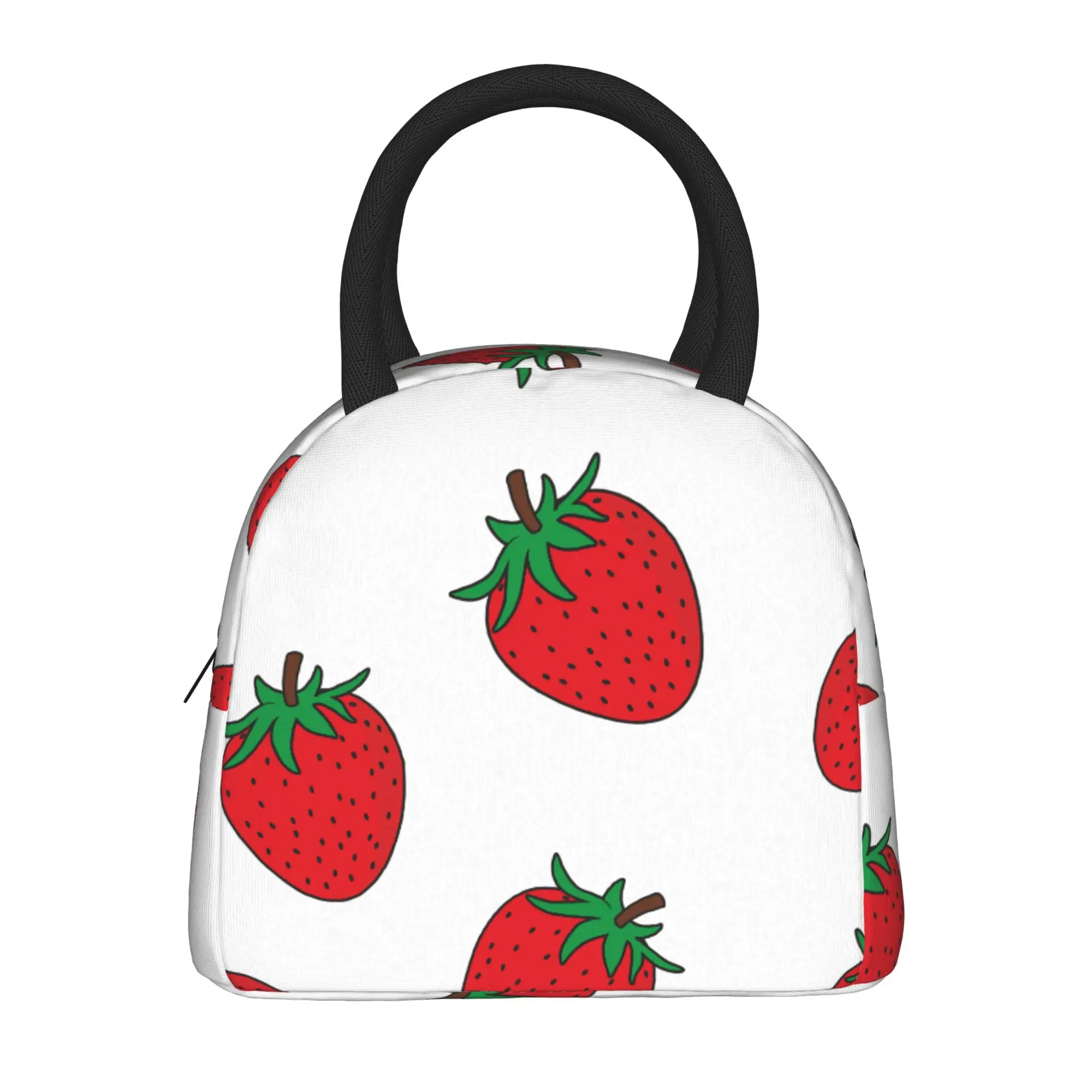 Strawberry  Insulated Lunch Bags Thermal Bag Lunch Container Fruit High Capacity Tote Lunch Box Girl Boy Beach  Picnic