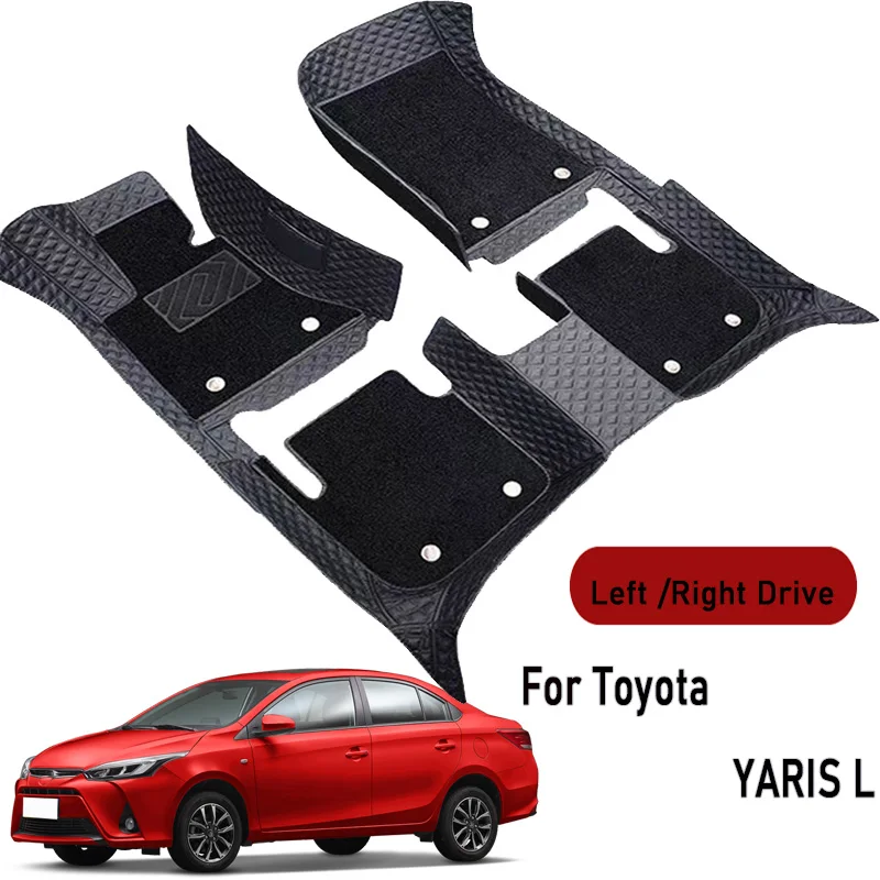 Car floor mats for Toyota YARIS L 2017 2018 2019 2020-2022 Customauto foot Pads automobile carpet cover interior accessories