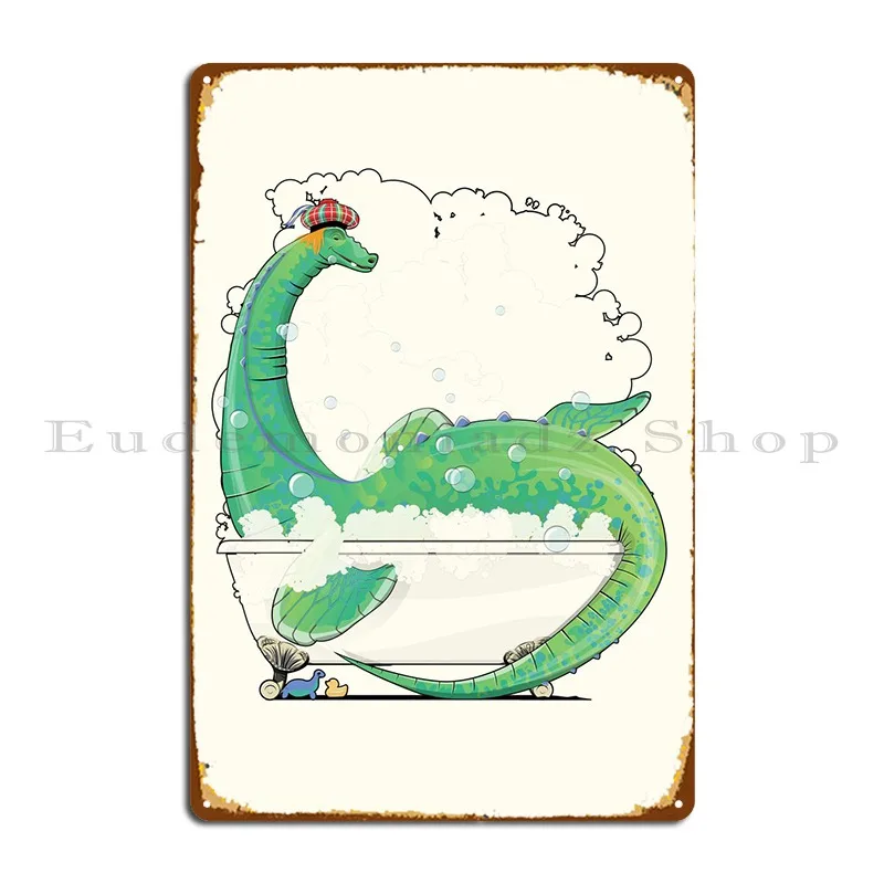 Loch Ness Monster Bathroom Metal Plaque Poster Decoration Party Cinema Character Wall Decor Tin Sign Poster