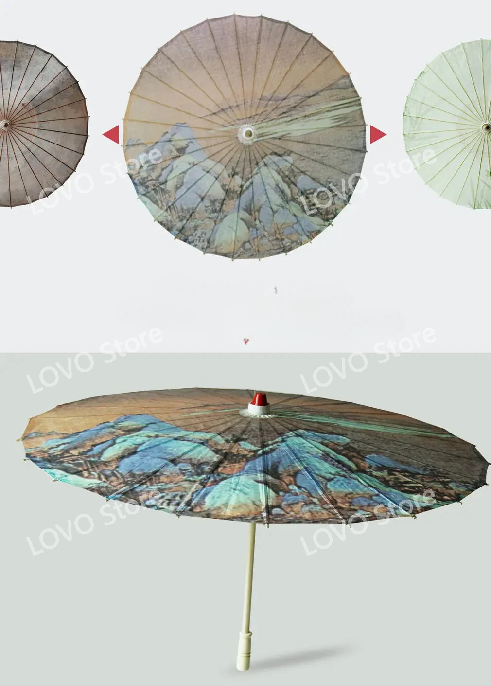 Stone drum oil-paper umbrella rain-proof decorative classical Chinese style  tassel