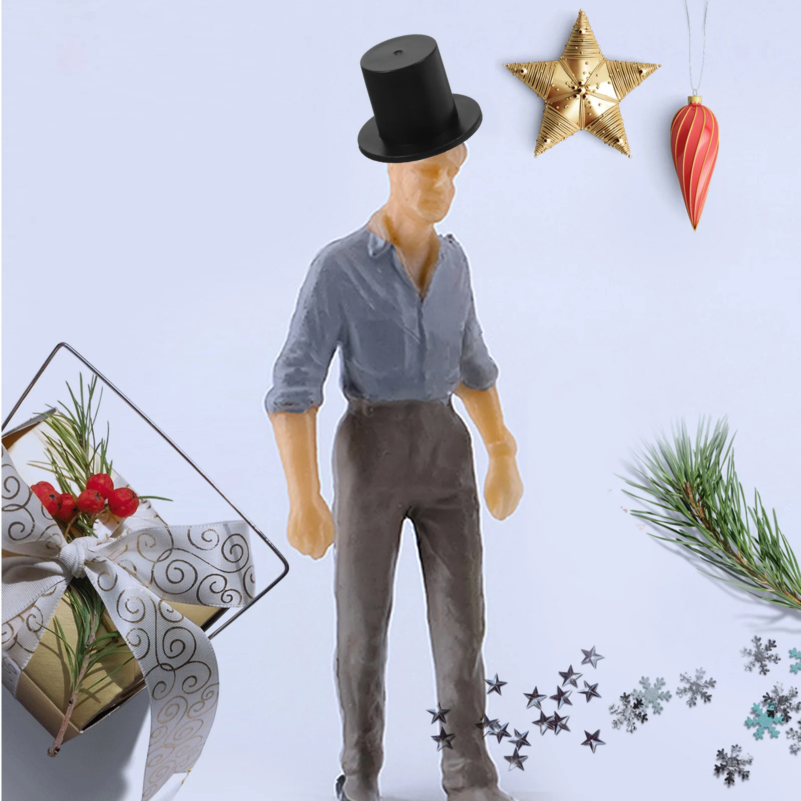 

100Pcs Mini Hat Decor Plastic DIY Accessories for Handicrafts Festive Decoration Caps for Creative Home Decoration