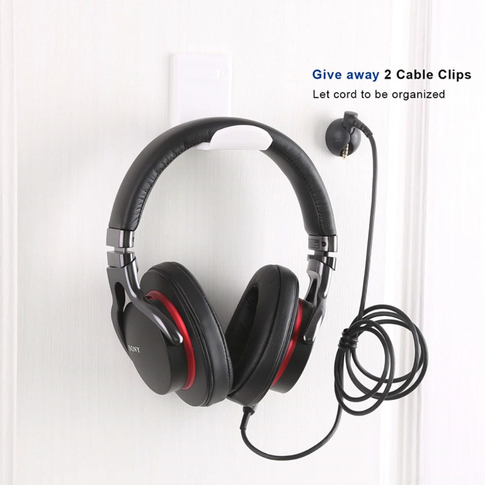 Gancio per cuffie da gioco per PC supporto per cuffie autoadesivo supporto per cuffie da parete supporto per cuffie da gioco in plastica