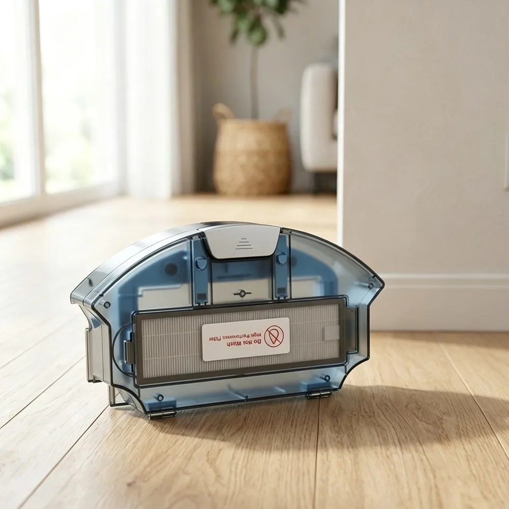 Anti-clog Container Transparent Dustbin For Hassle-free Maintenance Smooth Interior Walls Efficient Dirt Storage Solution