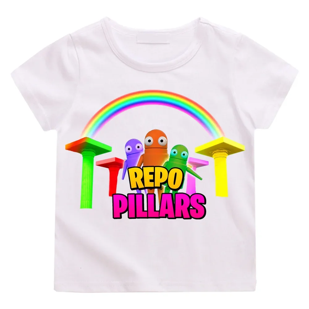 100% قطن R.E.P.O. لعبة طباعة لطيف لينة تي شيرت الكرتون الهزلي تي شيرت س الرقبة Camisetas TeesTop الملابس عادية تنوعا لينة