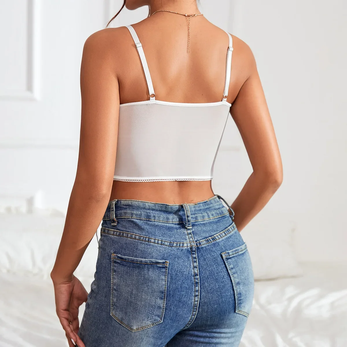 Lace-up Crop Camisole Tops Corset Top Floral Embroidered Perspective Lace Underwire Y2k Women Exquisite Tank Top Corset Mujer