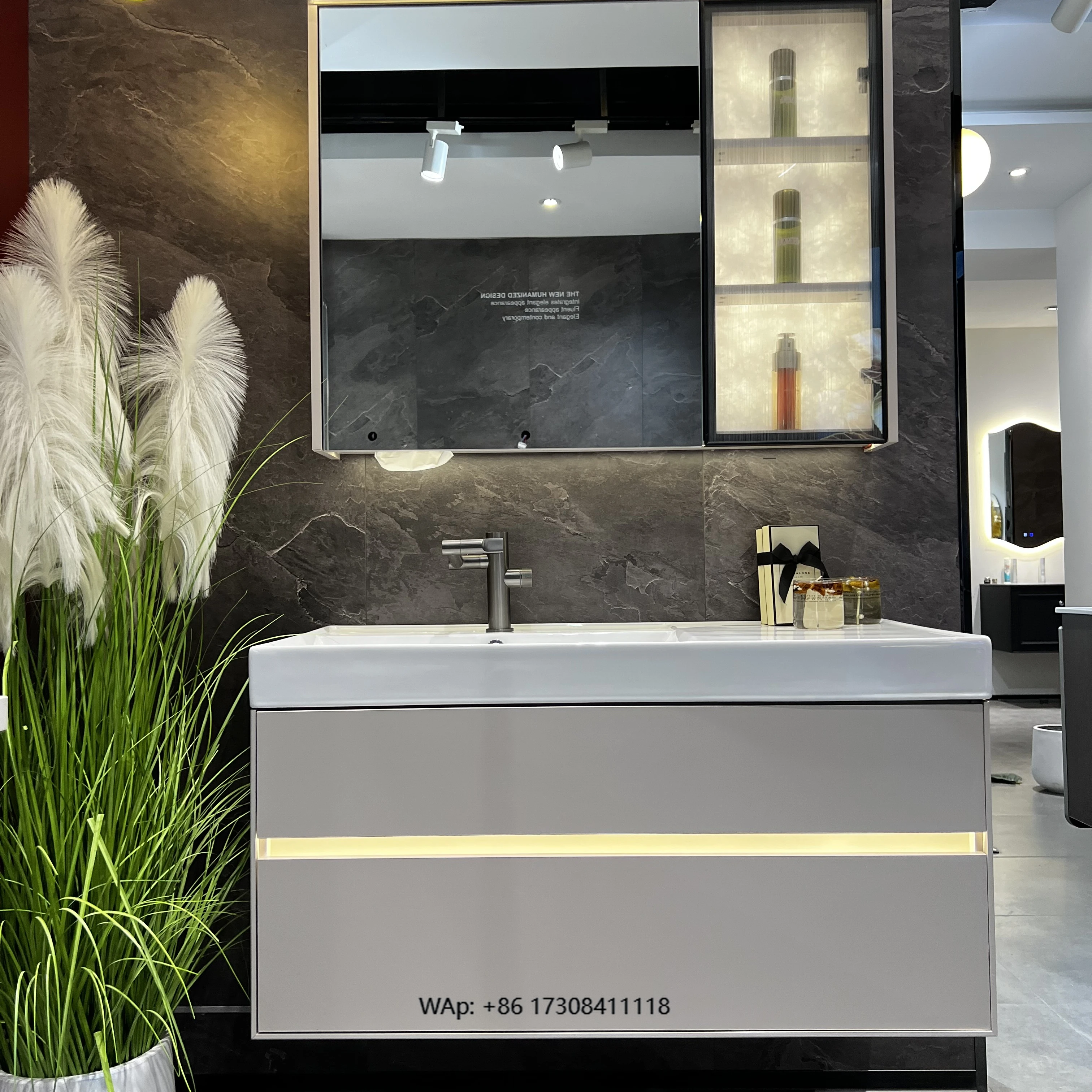 394 Classic Modern Bathroom Vanity Custom Cheap Cabinet Sets Ceramic Different Size Options Good