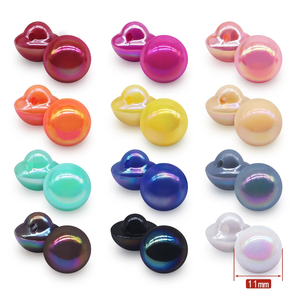 New 30pcs/lot 11mm Mushroom Resin Buttons For Sewing Kids Chindren Clothing Handmade DIY Crafts Accessories