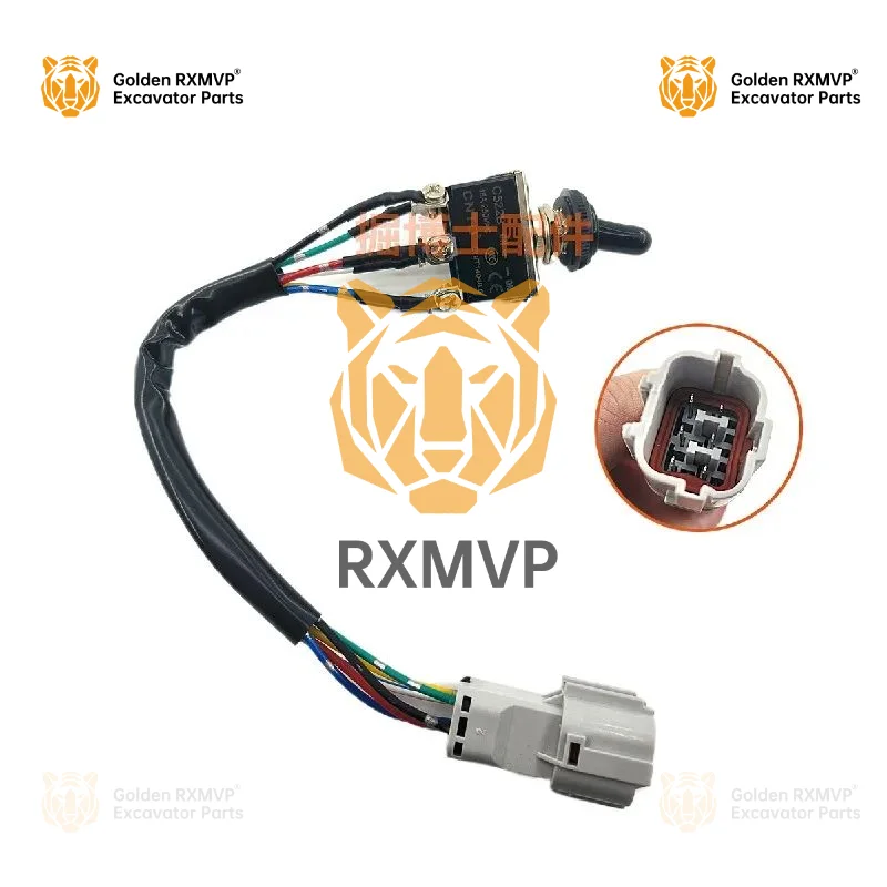 For Vol-vo 6-line backup switch SDLG Vol-vo 210 240 290 360 manual control switch protector excavator accessories