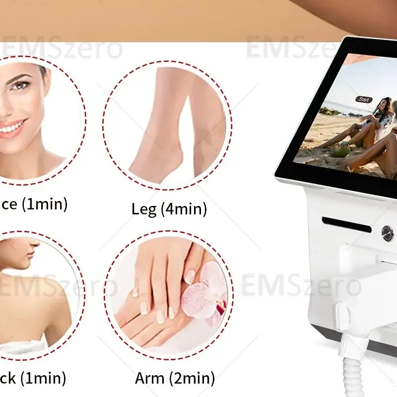 

5000W 808nm Diode Laser Hair Removal Machine 3 Wavelength Freezing Point Private Parts Body Permanent Cooling Painless Epilator