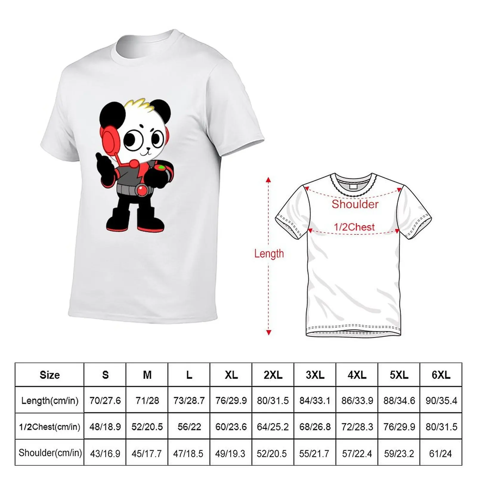 Combo Panda For Fans T-Shirt Sweat Absorbing Sports Tee Shirt