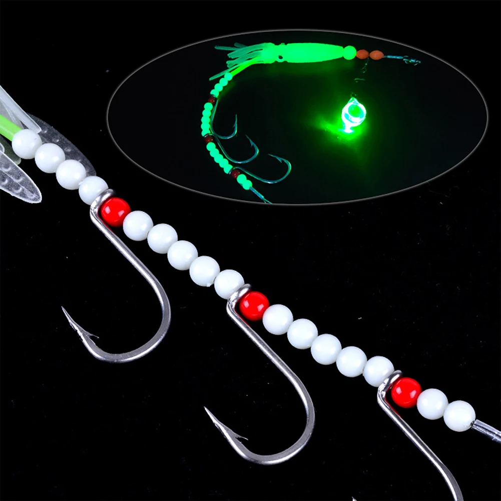 Octopus Squid Jig Fishing Lures LED Lamp Artificial Bait Hook Luminous Luya Fishhook Bait Tackle Tool Night Fishing Accessories