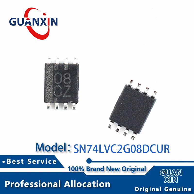 

100% New electronics SN74LVC2G08DCUR SN74LVC2G08DCUT VSSOP-8 Marking 08CZ SN74LVC2G08