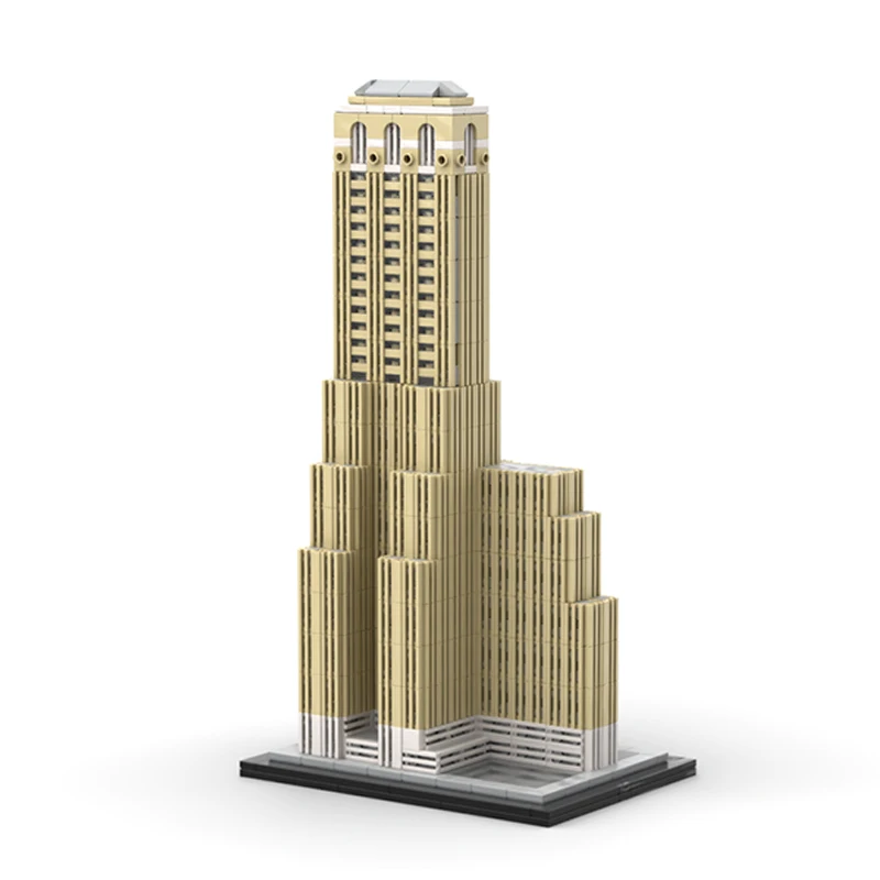 1234 pçs MOC-207049 um grande lugar central 1:800 escala cidade vista de rua arranha-céu modelo blocos de construção tijolos brinquedo presente natal