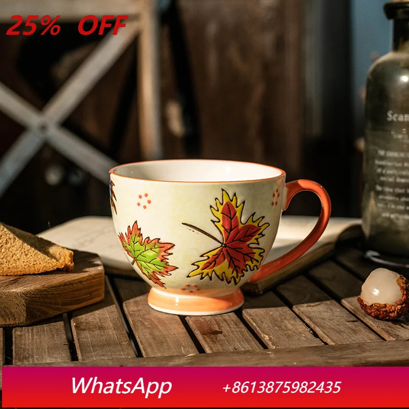 

LTT hand-painted breakfast cup ceramic creative Internet celebrity coffee cup ceramic mug