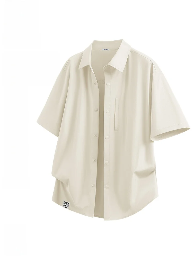 

Ice Silk UPF50 Men's Summer Lightweight Breathable Sun Protection irt Loose Fit ort Sve Flip Collar Casual ...