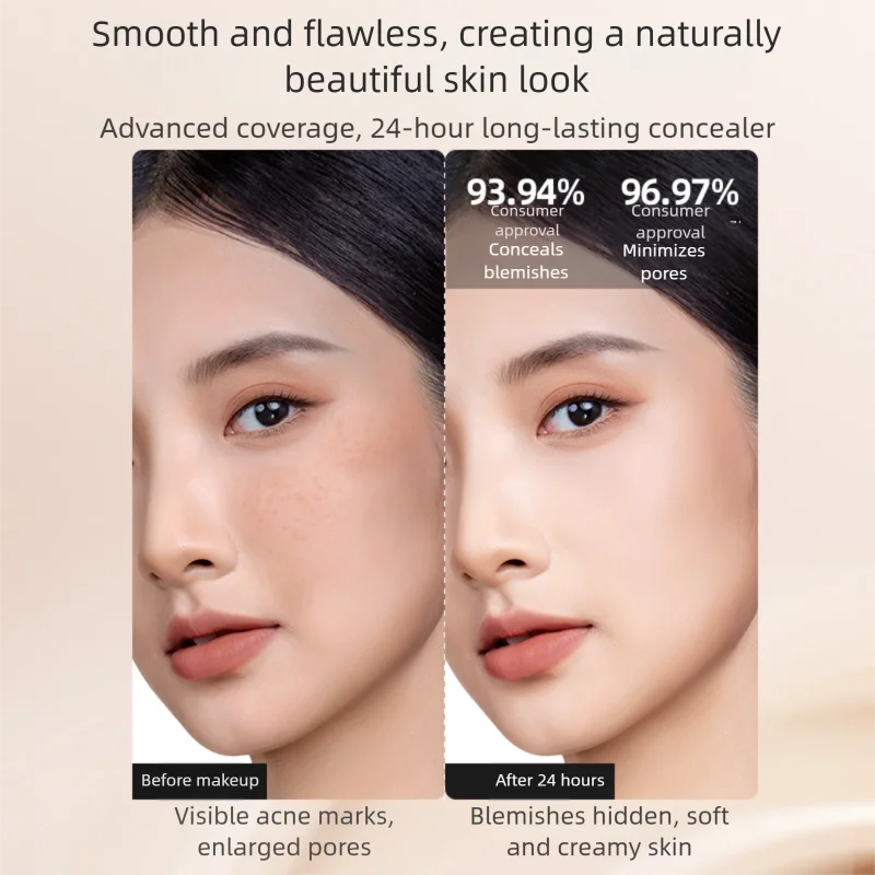 ZFC MEISHI Soft Focus Liquid Foundation - A01-A05 Shades, Lightweight Buildable Coverage, 40g (1.41oz)