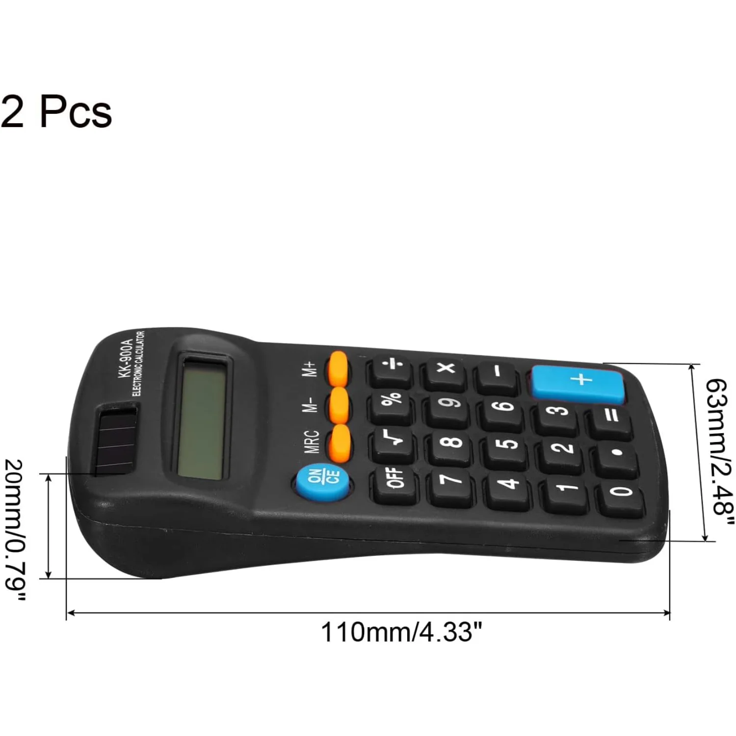 Calculator, 2 Pack 8 Digit LCD Display Calculator 4  Small Desktop Calculator Battery Powered  Calculator for  Office, Dark Blue