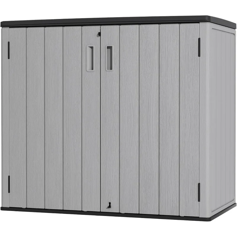 Mrosaa Large Outdoor Storage Box – Waterproof & Lockable Resin Shed for Garden, Patio, and Backyard Storage