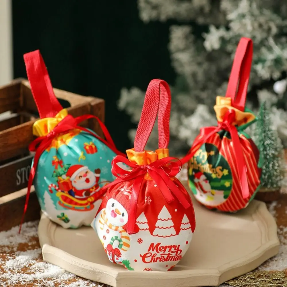 Borsa regalo per snack di caramelle con manico Borsa portaoggetti in tessuto Borse per imballaggio di gioielli squisite portatili di grande capacità Tasche per regali