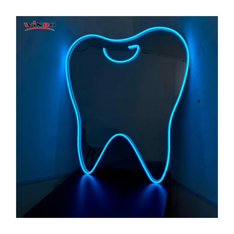 (Customized) led logo light neon sign custom made no MOQ dropshipping neon sign tooth