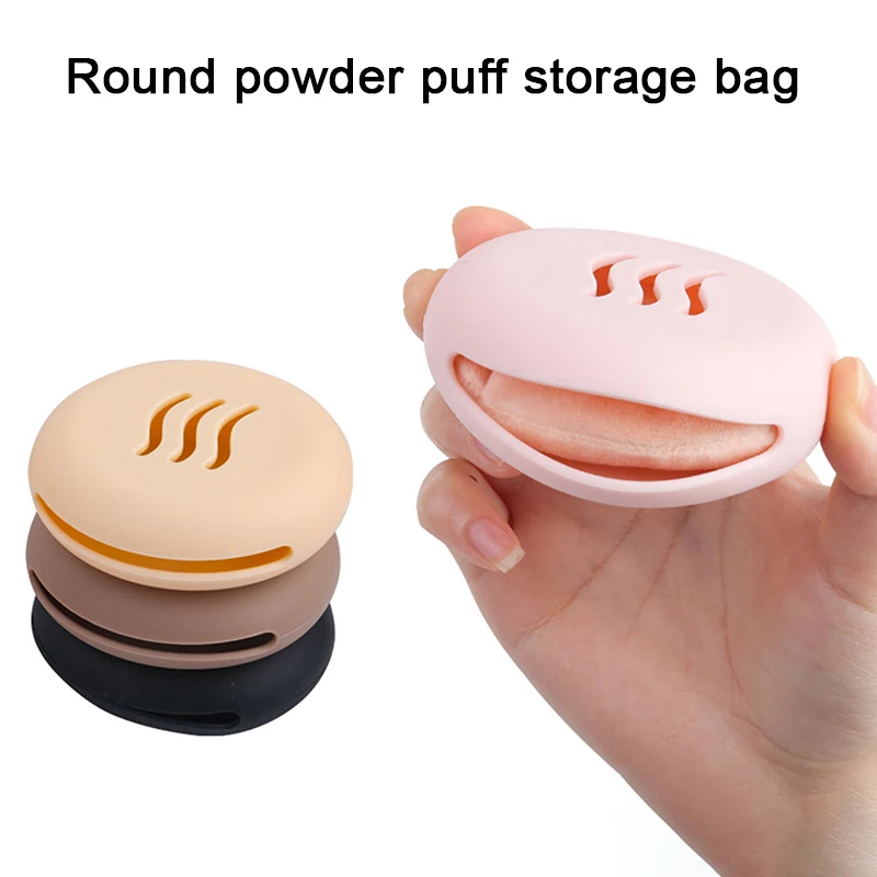 Makeup Sponge Holder Breathable Cosmetic Puff Holder Box Eco-Friendly Silicone Multi-hole Beauty Powder Puff Storage Case