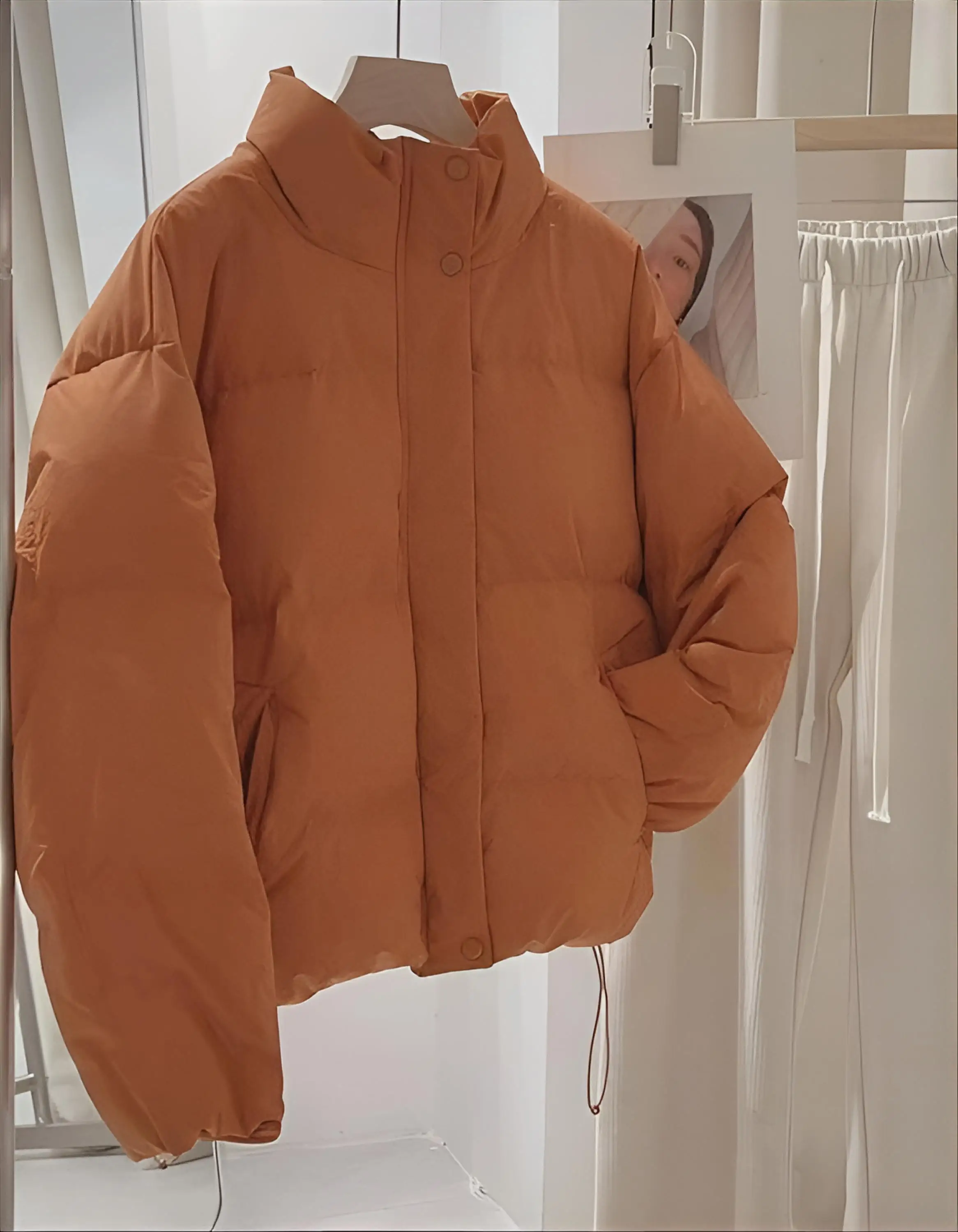 

Puffer Parkas Womens Elegant Woman Coat Flat Simple Light Regular Natural Multi Down Layering Athletic Anti Softshell Short Vibe