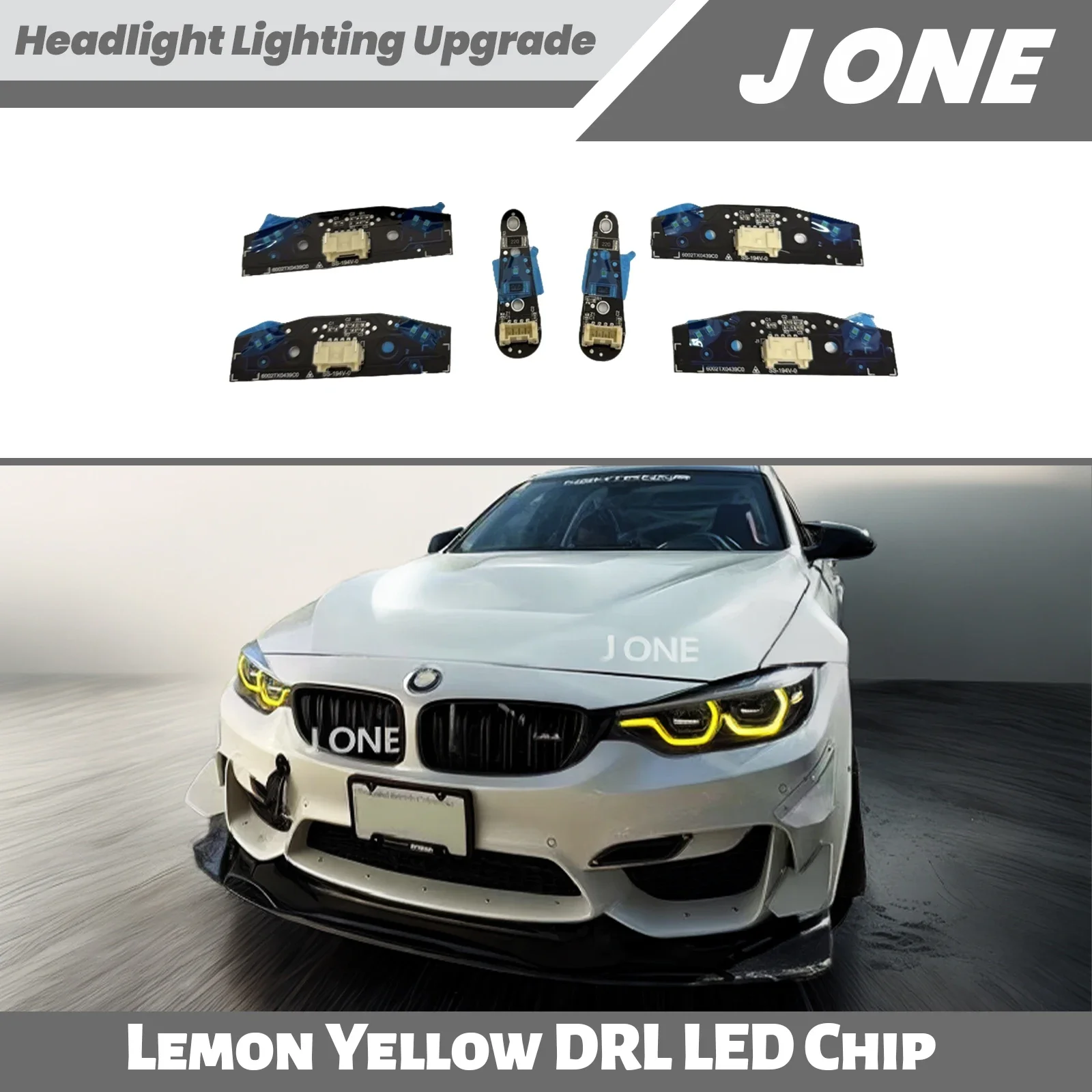 DRL LED Light Chip for BMW 4 Series M3 M4 F32 F33  F36 F80 F82 F83,Yellow Source Module Fits 2013-2019 LED Headlight Upgrade 428