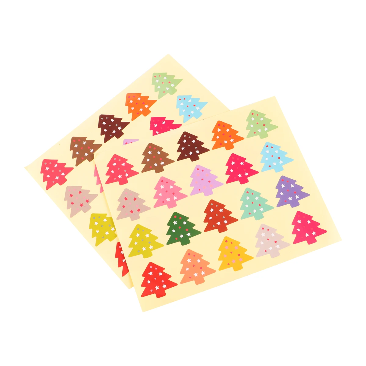 

Christmas Tree Star Sticker Sealing Label Shape Packing Decals Supplies Colorful Xmas Stickers