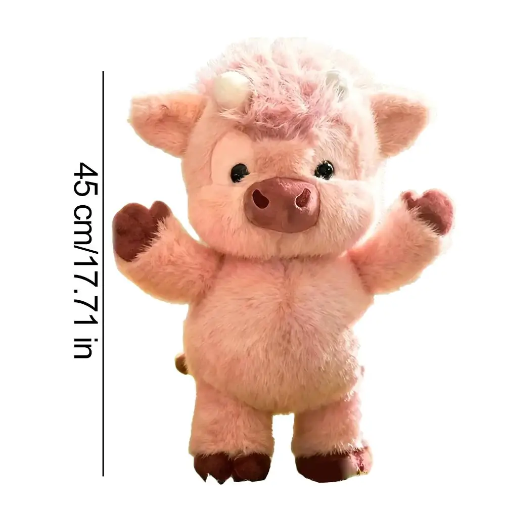 Soft Calf Pig Stuffed Animal Plush Toy Cute Animated Stuffed Animal Pillow Creative Running Pig Plush Toy Gift 17.7inch