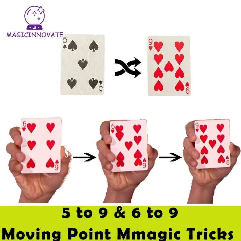 

New 5 to 9 Moving Point lim- Card Close Up Card Magic Professional Magician Trick Magic Tool Magic Prop