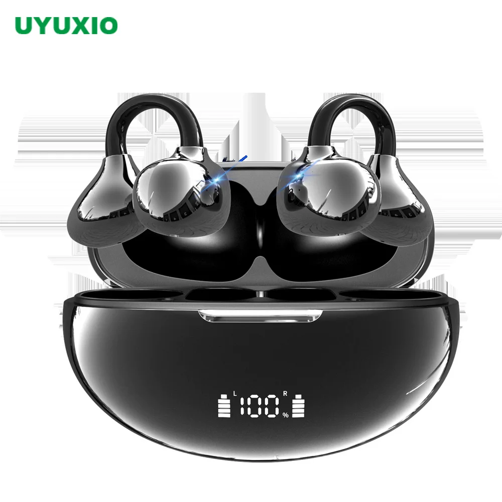 

Беспроводные наушники UYUXIO BT 5,4, наушники-клипсы с временем воспроизведения 72 часа XP7, водонепроницаемые, с длительным сроком службы батареи, вкладыши для спорта