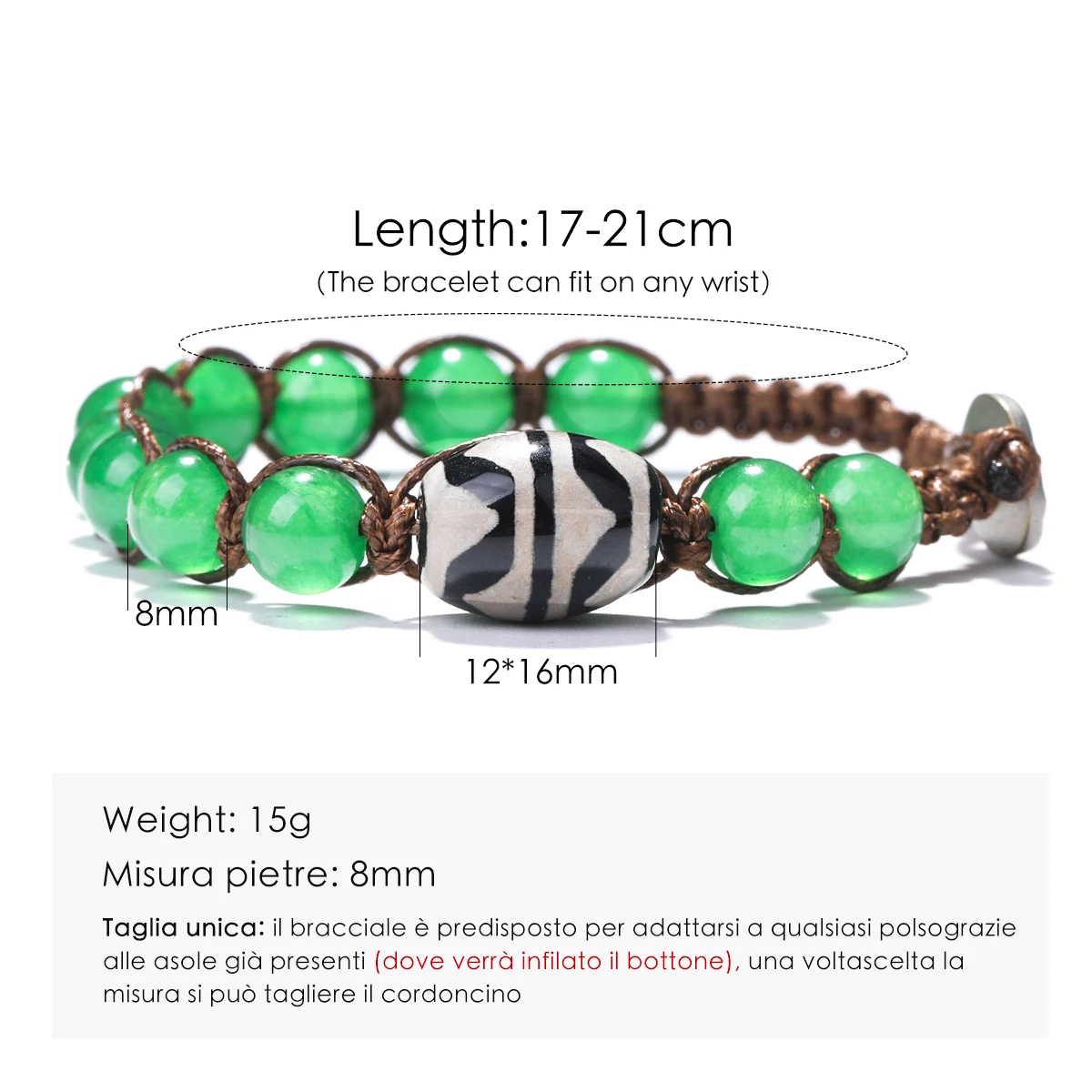 Bohemian Tibetan style tiger tooth Tianzhi bracelet red sandalwood rosary  women men bracelet natural stone 8mm bead